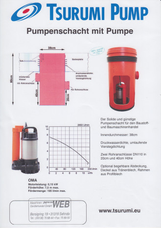 Pumpenschacht 400 Tsurumi Ohne Deckel mieten